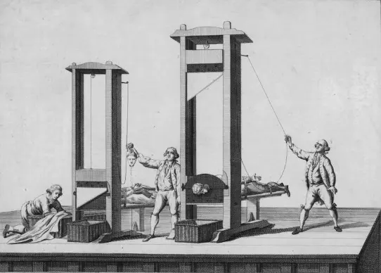 Slika 3 (Vir: https://upload.wikimedia.org/wikipedia/commons/d/d8/Guillotine%2C_Mus%C3%A9e_de_la_R%C3%A9volution_fran%C3%A7aise.jpg)