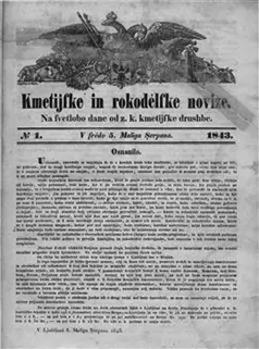 Slika 2: Kmetijske in rokodelske novice (Vir: https://www.dlib.si/details/URN:NBN:SI:spr-PHSRICDU.